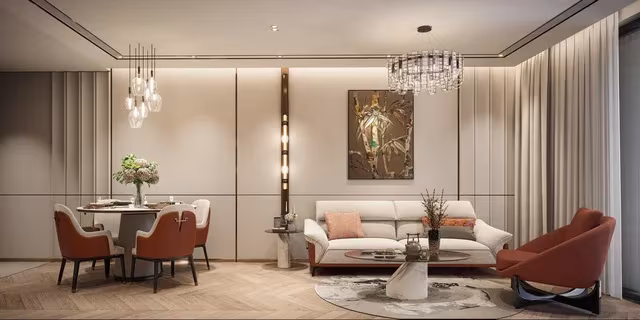 The 1-bedroom apartments at The Legend City Da Nang 55m², offering modern design and stunning views of the Han River and Dragon Bridge. Size: Approximately from 55m², ideal for singles, couples, or investors