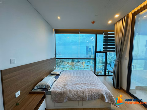 Fully Furnished Apartment for Rent at SAM Towers Da Nang – 1 Bed, 2 Toilets, 51m², Beautiful View