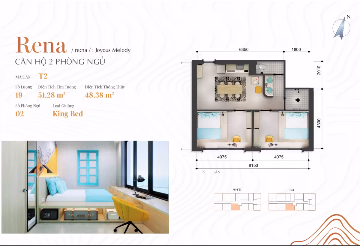 Two bedroom for sale in Felicia Danang Beachfront Condos Located in Felicia Danang Beachfront Holiday Condos, the newest Co-living