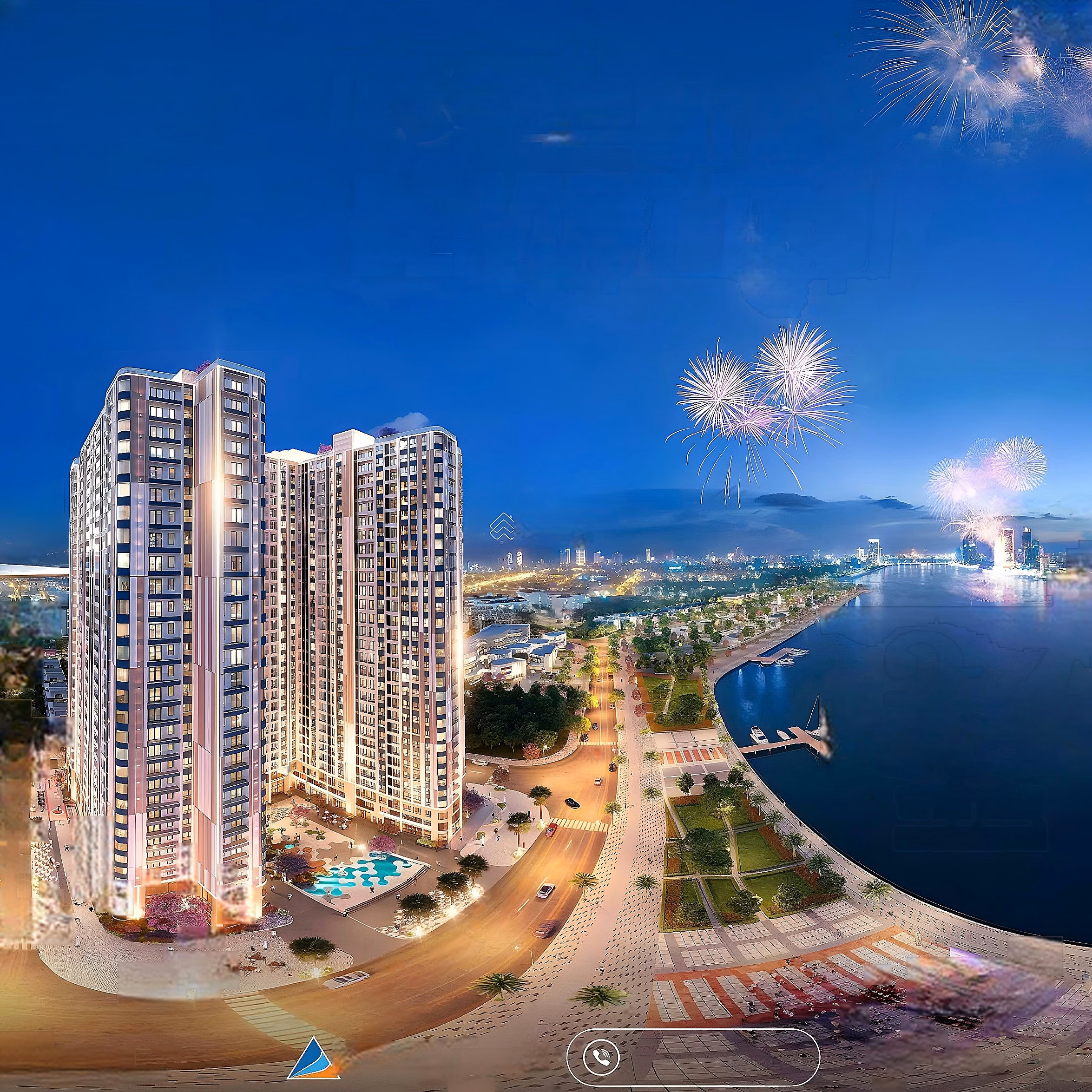 Premium Peninsula Da Nang Apartment – Han River View, High Floor, Fireworks View, Long-Term Pink Book