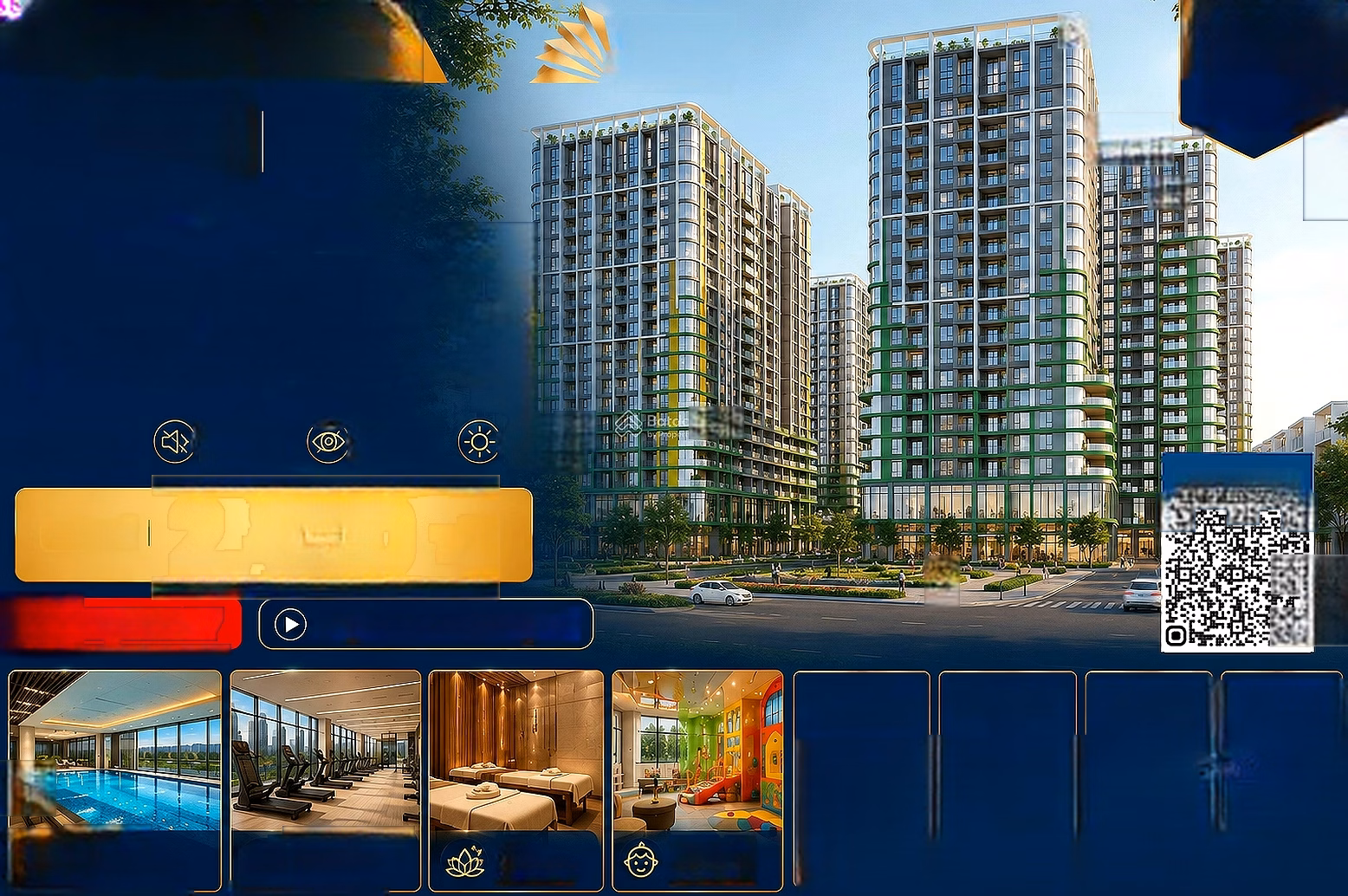 Extremely Rare! Sun Group FourS Tower Apartment – 53.3 m² with Private Garden on the 11th Floor, Only 2.44 Billion VND