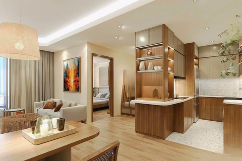 Dual-Key Apartment for Rent at Sun Ponte Da Nang – Dragon Bridge, High Floor with Sea View