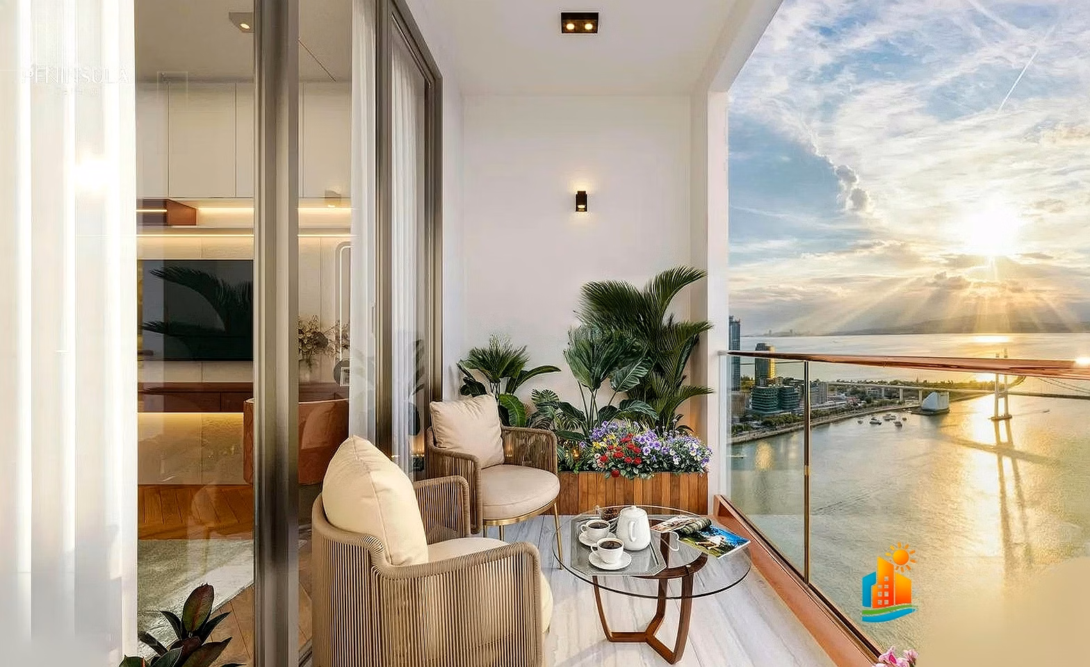 2-Bedroom Apartment at Peninsula Da Nang – 61.8 m², Fully Furnished, 3.8 Billion VND, Long-Term Ownership, Along the Han River