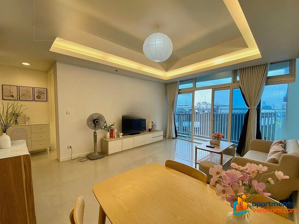 Azura 1-bedroom apartment for rent, area 65m2, middle floor, internal view, fully furnished. Contact Ms Linh 0911 299 ***