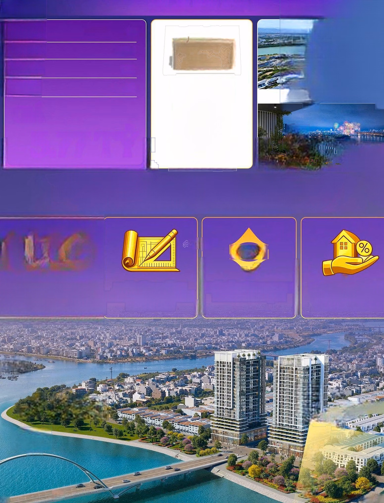 Diplomatic 2 bedroom 57.6m2 with rare fireworks view, Da Nang downtown SL1-08-03A Price 3.1 Billion No Difference