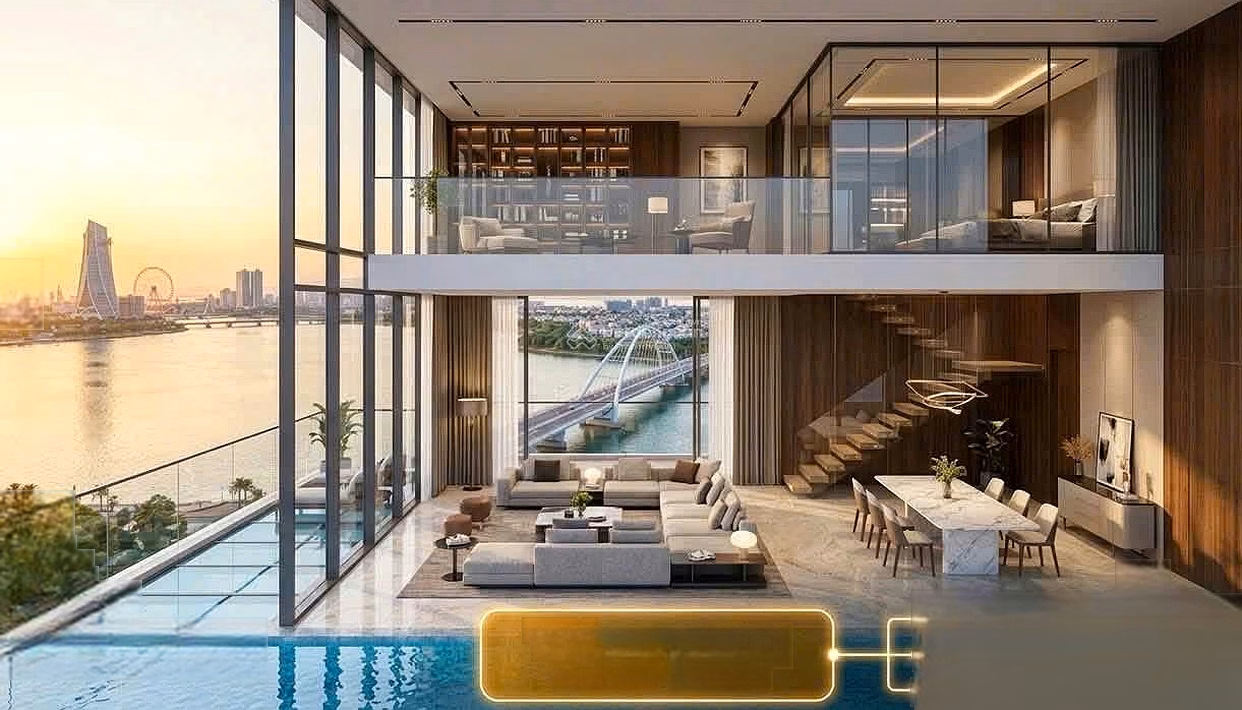 ONLY 6.6 BILLION PENTHOUSE IN DA NANG CENTER FIREWORKS VIEW VIEW Embracing Han River S Light Tower 4 bedrooms, 4 bathrooms