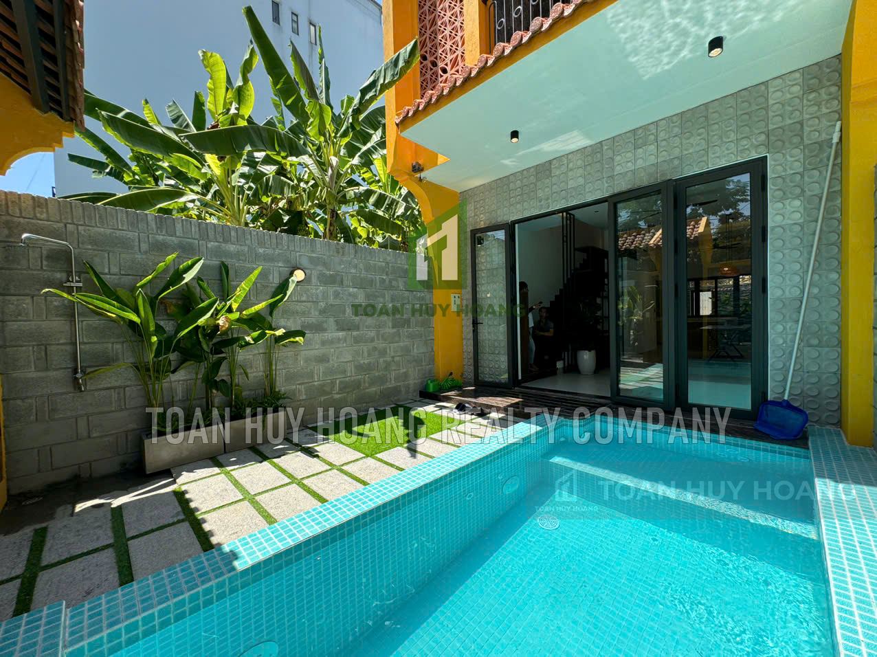 Beautiful 3 storey house with swimming pool in Nam Viet A area – D881