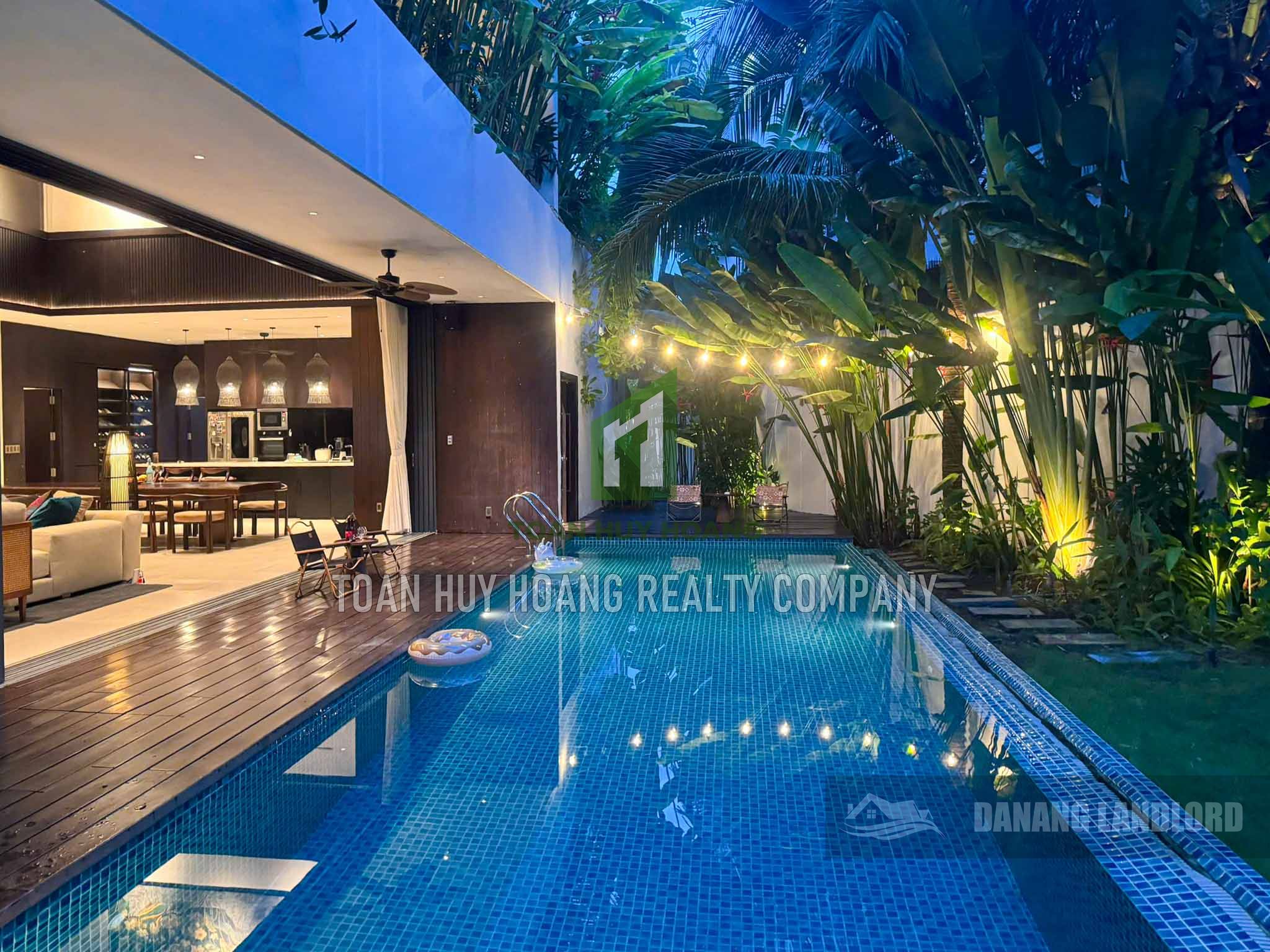 4 bedroom villa with large pool in Nam Viet A area – D391