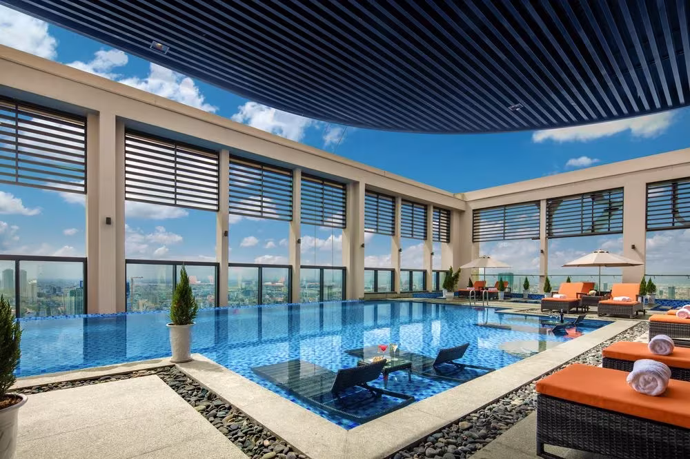 A fully furnished 2-bedroom, 2-bathroom apartment (99 m²) for rent on the 20th floor of Altara Suites Da Nang. Featuring a modern design, private balcony with panoramic views of Son Tra Peninsula, My Khe Beach, and the city. Prime beachfront location with full facilities: pool, gym, spa, restaurants, and 24/7 services