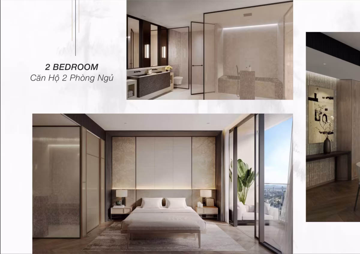 Situated between the 19th and 36th floors of Nobu Residences Da Nang, these 2-bedroom hotel apartments offer a well-balanced combination of lifestyle and investment appeal. With only 24 units in total—representing approximately 9.1% of the 43-storey development—this is a limited and highly sought-after apartment type in a prime beachfront location overlooking My Khe Beach, one of the most admired beaches in the world