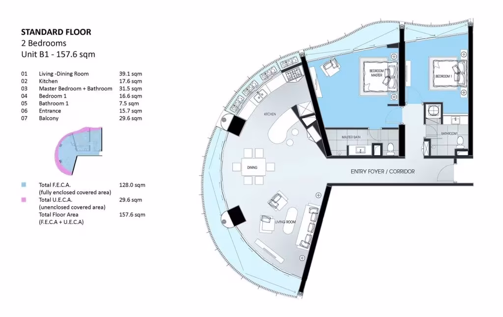 Spacious 2-bedroom apartment at Azura, located in the heart of Da Nang with stunning Han River and city views. Prime central location near the airport, international schools, and hospitals—ideal for living or investment