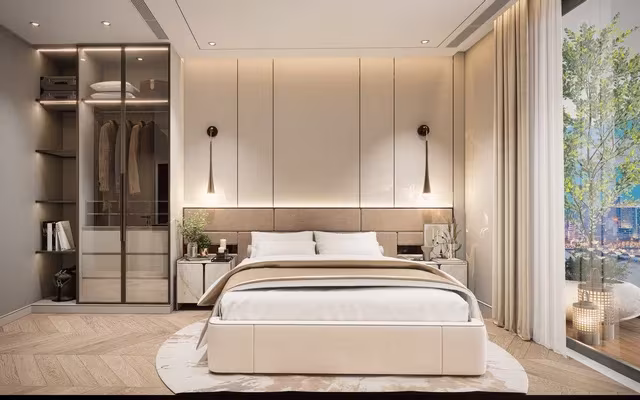 The 2-bedroom apartments at The Legend City Da Nang range from 73m² to 84m², designed as corner units with dual exposure for optimal light and ventilation—ideal for families or long-term living. Size: 73m² to 84m², offering spacious layouts for families or couples wanting extra room