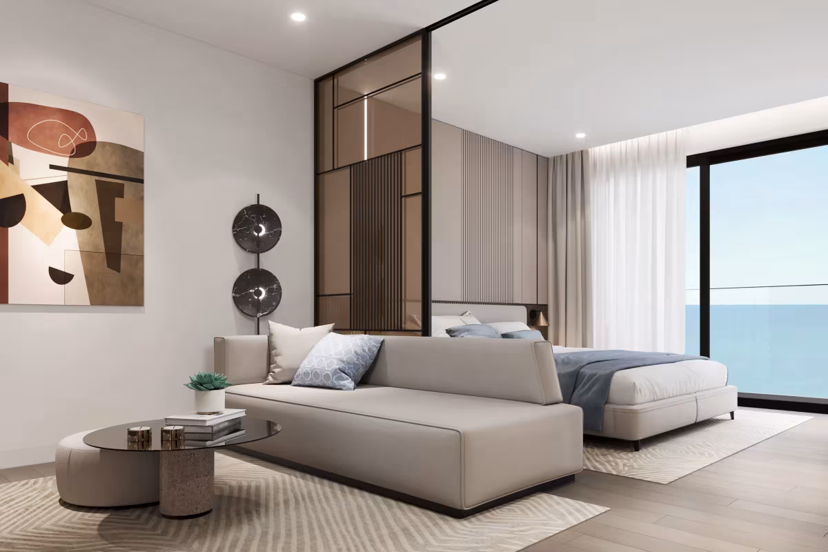 Studio apartment for sale at Times Square Da Nang - Beachfront condos available for both foreign and Vietnamese buyers! Location: Prime beachfront address on Võ Nguyên Giáp and Phạm Văn Đồng streets, facing Mỹ Khê Beach—one of the most beautiful beaches in the world