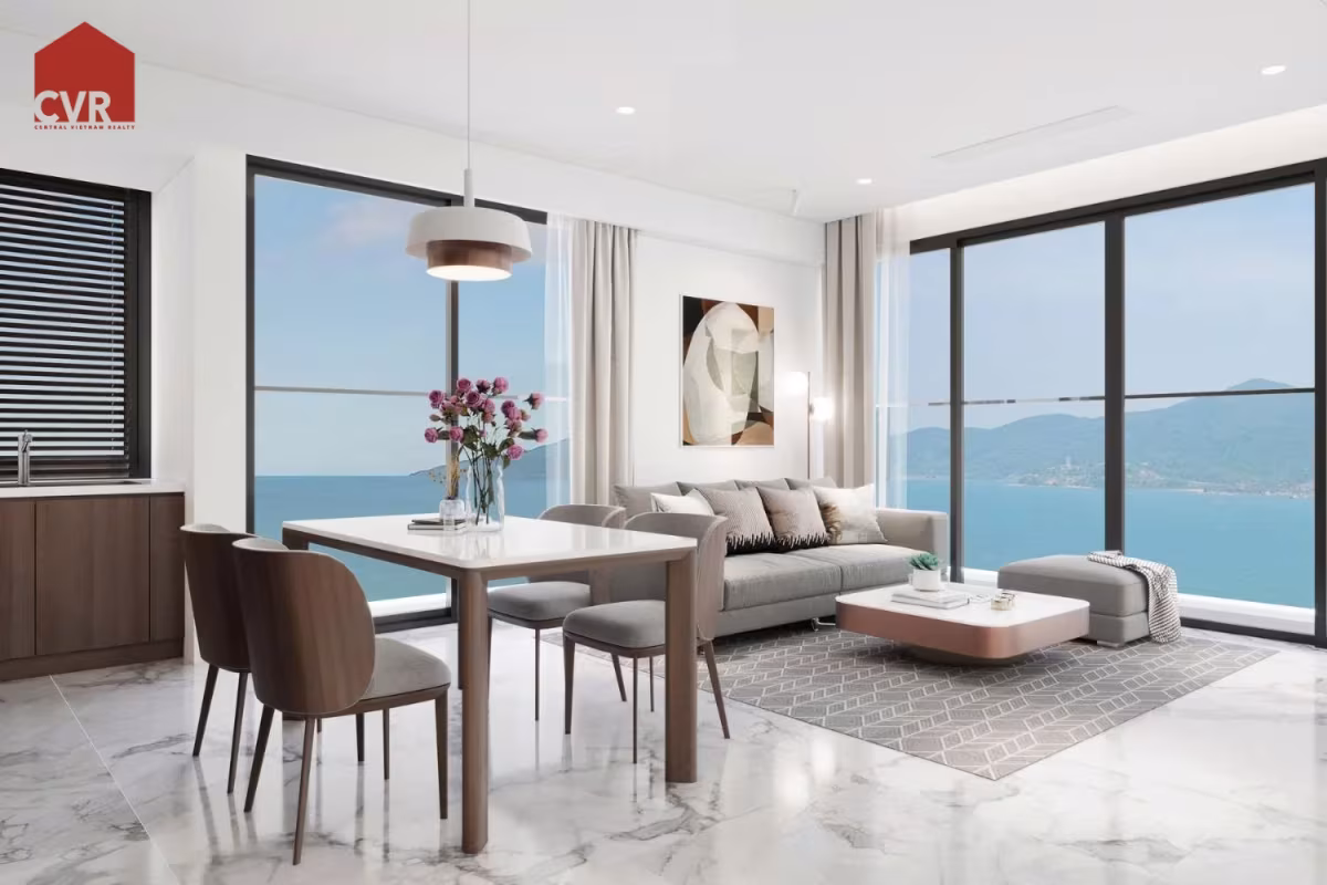 A 2-bedroom apartment at Times Square Đà Nẵng offers luxury beachfront living with panoramic sea views, high-end finishes, and access to 5-star amenities. Location: Prime beachfront address on Võ Nguyên Giáp and Phạm Văn Đồng streets, facing Mỹ Khê Beach—one of the most beautiful beaches in the world